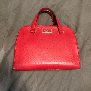Kate Spade Textured Red Dome Satchel, Red